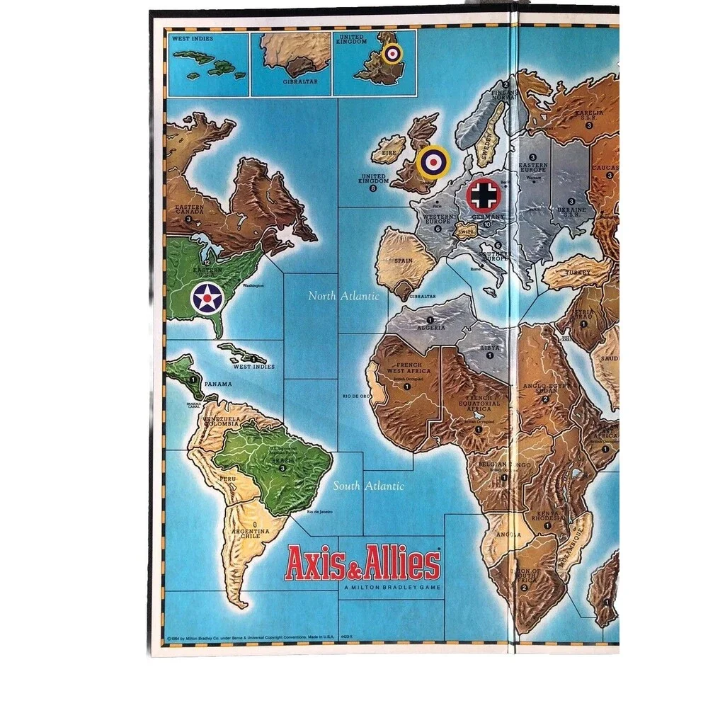 Vintage‎ 1984 Rare Axis and Allies Game by Milton Bradley Collectible